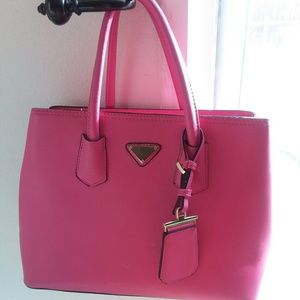 Pink Leather Tote